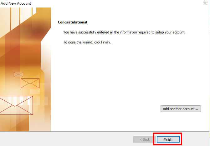 Outlook 2010 Setup Wizard Complete