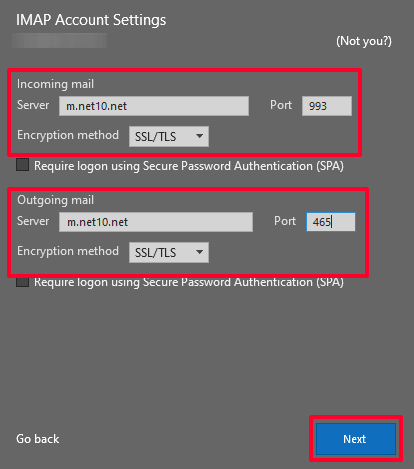 Outlook 2016, 2019 and Newer Email Setup Instructions - Net10 Internet ...